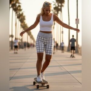 🍒 Vans• Mixed Up Gigham Languid Lavender Shorts